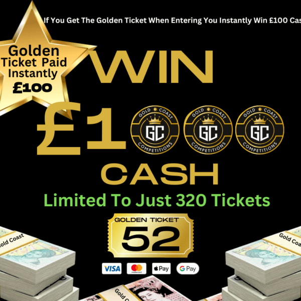£1000 CASH LOW ODDS PLUS £100 GOLDEN TICKET A#7