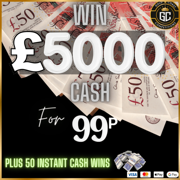 £5000 CASH FOR 99P & 50 INSTANTWINS