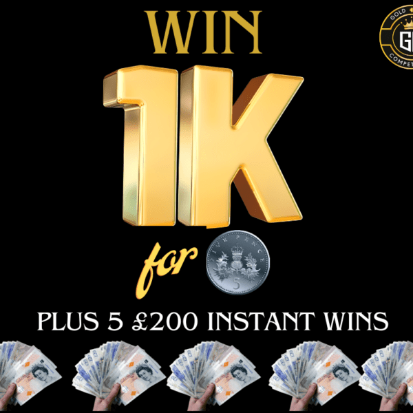 £1000 CASH FOR 5P WITH 5 X £200 INSTANT WINS#V